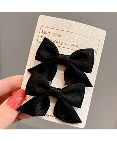 Black Bowknot Hair Clips for Girls - Set of 2 Cute Hair Accessories for Kids - Buy Online on GoSupps.com