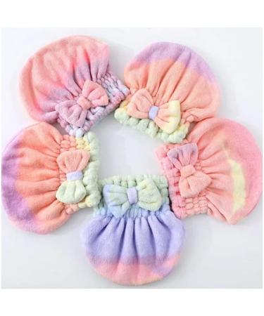 Microfiber Rainbow Bow Shower Cap - Quick Dry Hair Towel & Shower Wrap for Women | Fast International Shipping - Buy Online on GoSupps.com
