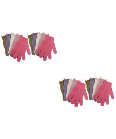 FOMIYES 10 Pairs Wash Scrubbing Towel Five-Finger Bathing Glove Exfoliating Mitten exfoliating Shower Gloves Shower Bath Mitten exfoliating Bath mitt Bath loofah mitt Thicken Sponge