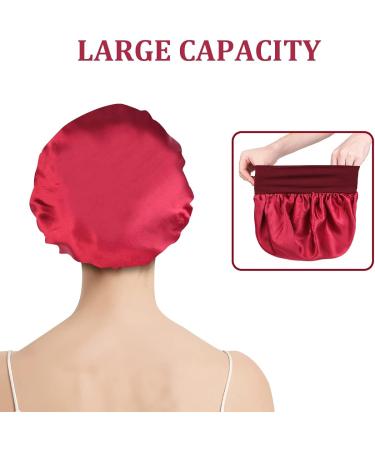 URAQT Satin Sleep Cap 2 Pack - Large Night Head Cover for Women - Soft & Comfortable Sleep Bonnet - Breathable Hair Cap for Long Curly Hair - Best for Night Sleep - Buy Online on GoSupps.com