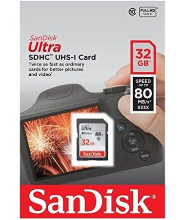 SanDisk Ultra 32GB Class 10 SDHC Memory Card - Up to 80MB/s Speed (SDSDUNC-032G-GN6IN) - Buy Online on GoSupps.com