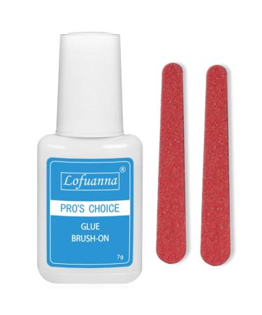 Nail Glue Lofuanna Professional Nail Glue for Acrylic Nails Super Strong Brush on Nail Glue for Press On Nails Long Lasting Quick-Drying Nail Glue for Nail Tips,7ml 1