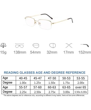 Riccie Men's Titanium Glasses - Blue Light Blocking HD Aspherical Radiation Protection +0.5 to +3.0 - Shop Now! - Buy Online on GoSupps.com
