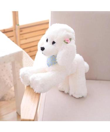 Heionia Cuddly Dog Plush Toy Kawaii Teddy Dog with Scarf (30cm) - Perfect Gift for Kids & Girls - Soft White Pudel Animal - Buy Online on GoSupps.com