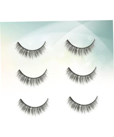 minkissy 3 Pair 3d Fake Eyelashes Makeup Eyelashes False Eyelash Natural Eyelashes Dense Eyelashes Long Eyelashes Cross Section - Buy Online on GoSupps.com