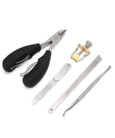 Ruiqas 5Pcs Stainless Steel Nail Cutter Set | Manicure Scissors Nail Picker & Ingrown Nail Corrector - International Shipping - Buy Online on GoSupps.com