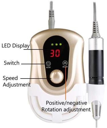 Portable Nail Drill Kit with LED Display - Professional 30000RPM Rechargeable Cordless Electric Nail File Set for Acrylic Gel Nail - Buy Online on GoSupps.com