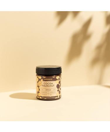 Amaara's Cocoa Hazelnut Spread | Infused with Ashwagandha | Creamy & Healthy chocolate for Bread Waffles Baking | Nutrients rich | Vegan | 100% Vegetarian | No refined sugar | 220g (7.7oz) - Buy Online on GoSupps.com