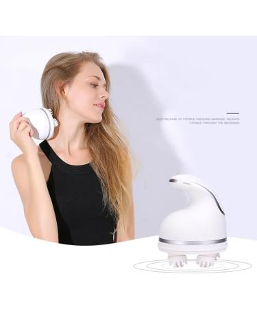 Magiclulu Head Massage Brush - Scalp & Neck Massager for Physiotherapy | Relaxing Head Massager Device in White - Buy Online on GoSupps.com