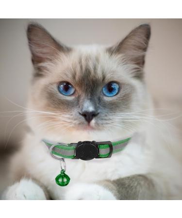 Hepplly 6-Pack Reflective Cat Collars with Bells - Quick Release Kitten Collars (Dark Green) - Shop Internationally - Buy Online on GoSupps.com