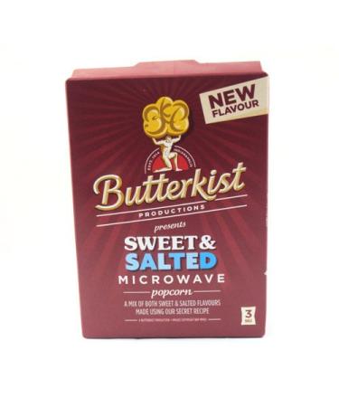 Butterkist Butterkist 3-pack of sweet and savory microwaveable snack bags 210g