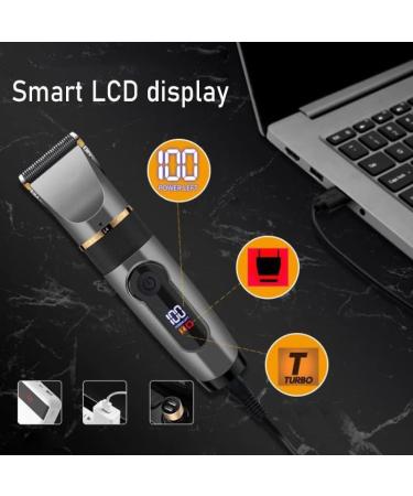 Hair Clippers for Men Corded cordless waterproof powerful LED adjustable blade hair clipper professional hair trimmer men electric hair cutting tool With Box - Buy Online on GoSupps.com