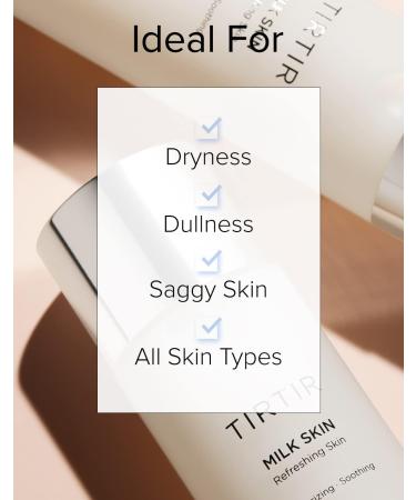 TIRTIR Milk Skin Facial Toner 5.07 fl.oz - Witch-Hazel & Rice Extract Moisturizer for Smooth & Glowing Skin - For All Skin Types - Buy Online on GoSupps.com