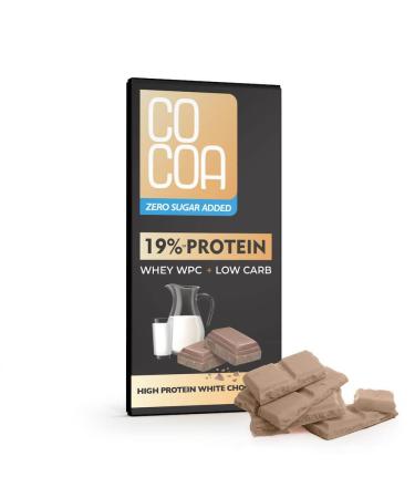 Co coa White protein chocolate 65g/0% added sugar