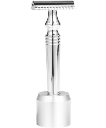 Qkiss Round Mustache Shaver Brush Base Razor Shaving Brush Stand Zinc Alloy Holder Stable(01#Silver) - Buy Online on GoSupps.com