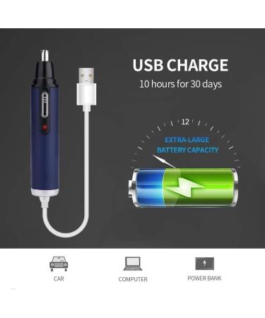 Buy USB Rechargeable Nose Hair Trimmer & Facial Hair Remover - Painless Eyebrow & Ear Clippers for Men & Women | International Shipping - Buy Online on GoSupps.com