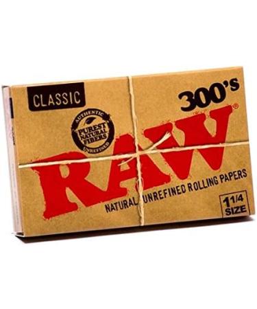RAW 300 Classic 1.25 1 1/4 Size Rolling Papers - 300 Count - Buy Online on GoSupps.com