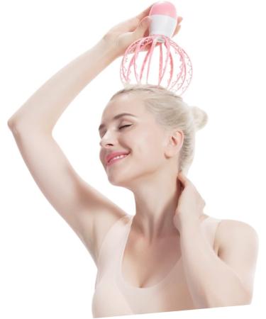 Buy Sewoart Head Massage Device - Scalp Shampoo Brush with Tingling Hair Stimulation | Pink Baby Octopus Design - Buy Online on GoSupps.com