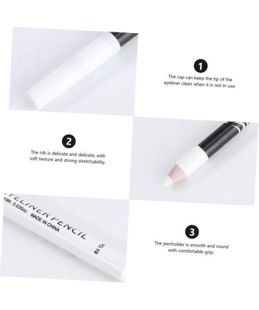 SKISUNO 48 Pcs Eyeliner Pencil Liquid Eye Shadow Beautiful Eyeliner Pen Eyeshadow Pen Wooden Pole White - Buy Online on GoSupps.com