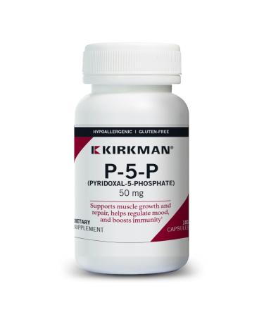 Kirkman P-5-P (Pyridoxal 5-Phosphate Vitamin B-6 Metabolite) 50 mg - Hypoallergenic 100 Count