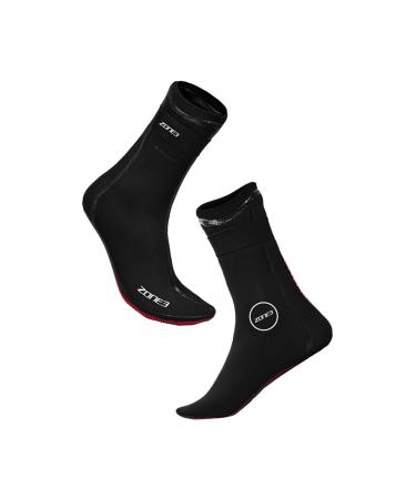 ZONE3 Neoprene Heat-Tech Warmth Swim Socks Black/Red X-Large