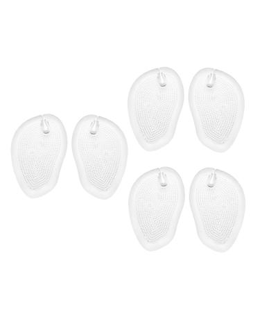 Beaupretty 3 Pairs Pad Flops Grip Forefoot Pads for Sandals Foot Protection Insoles Toe Protectors for Sandals Flip-Flops Forefoot Pads Silicone Pads Heel Thicken Liner Gel Material Transparent 10x6.5cm