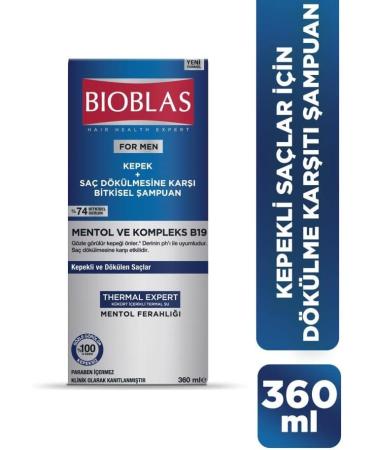  BIOBLAS Bioblas Thermal Expert Men Anti-Dandruff and Hair Loss Shampoo 360ml - Buy Online on GoSupps.com