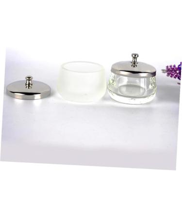 Lot de 2 Gobelets Vernis en Cristal D poli Couvercle en Acier Inoxydable Taille Moyenne Accessoires pour Produits de Manucure Nettoyage de Vernis Usage Professionnel - Buy Online on GoSupps.com