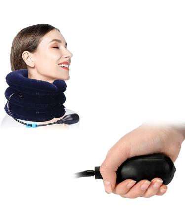 Cervical Neck Traction Device for Pain Relief | Neck Support & Bandage - Blue - Buy Online on GoSupps.com
