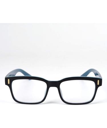 Buy Gaming Glasses - Anti Fatigue Blue Light Blocking Eyewear UV Protection - Black & Blue Frame White Lens - Buy Online on GoSupps.com