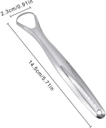 Stainless Steel Tongue Scraper - Effective Oral Care for Bad Breath | Tongue Cleaning Tool - Buy Online on GoSupps.com