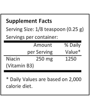 Niacin Vitamin B3 Pure Powder (250 Grams (8.8 oz)) 8.82 Ounce (Pack of 1) - Buy Online on GoSupps.com