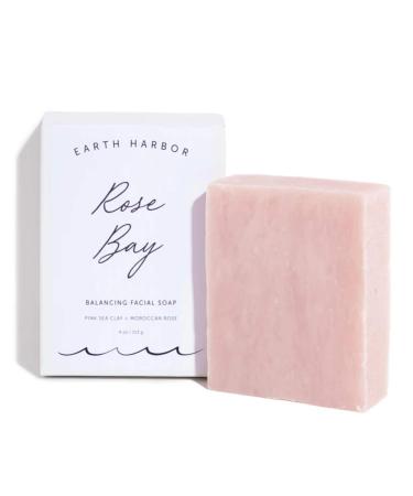 Earth Harbor | ROSE BAY Balancing Facial Soap | Gentle & Sensitive | Australian Pink Clay | Synthetic-Free + Zero-Waste