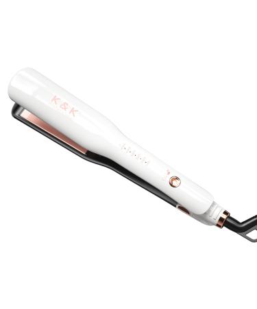 K&K Keratin Therapy 1.5 Inch Hair Straightener Iron Ceramic Tourmaline Coating Flat Iron for Hair Professional Straighteners for Less Frizz Shinier & Smoother Hair Hair Styling Tools