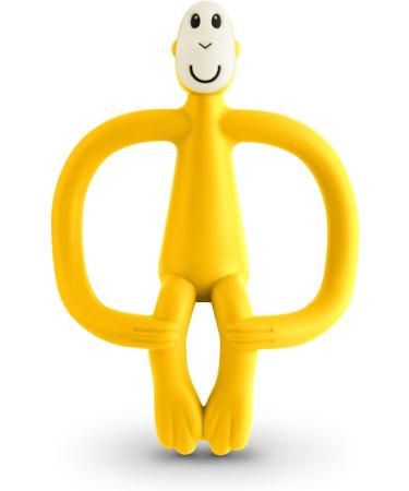 Matchstick Monkey Original Teether & Gel Applicator - BPA Free Silicone - Easy-to-Grip Design - Yellow Monkey - 3 Months+ - 10.5 cm - Buy Online on GoSupps.com