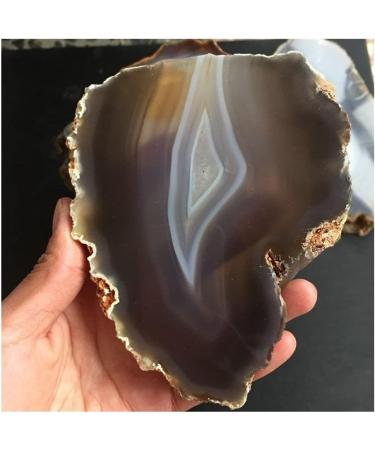 Stone Crafts Natural Original Grey Agate Crystal Gemstone Slice Coaster Reiki Crystal Stone for Home deocration Natural Luster - Buy Online on GoSupps.com