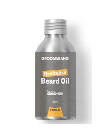 Groomarang Revitalise Beard Oil 30 ml | Moisturizer & Conditioner for soft beard hair | 100% natural organic & vegan