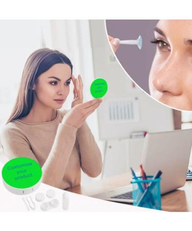 LEDIYougou Personalized Contact Lens Container with Mirror - Portable Mini Holder for Travel | Soft Tank with L&R Caps - 8cm - Buy Online on GoSupps.com