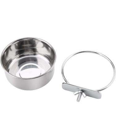 Stainless Steel Parrot Feeder | Hanging Food Bowl for Bird Cage | Raised Feeding Station with Drinking Cup (L) - Buy Online on GoSupps.com