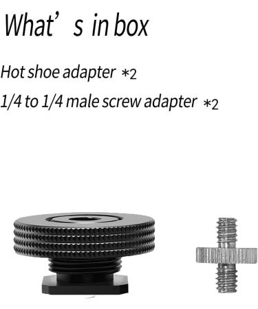  2 Packs - Atmoshue 1/4" Female Thread to Hot Shoe Adapter Hot Shoe Mount Adapter with 1/4 to 1/4" Male Screw Adapter for Magic Arm Monitor Video Light - Buy Online on GoSupps.com