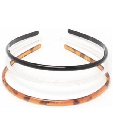 Topkids Accessories: Plastic Hair Ripped Bands & Combs - Black Transparent & Brown (Set of 3) - Ideal for Kids - Buy Online on GoSupps.com