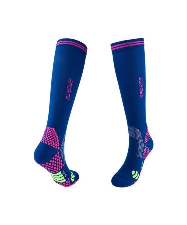 Fgbetcv Highrsocks 2023 Far Infrared Schorl Titanium Ion Heightening Booster Socks Higher Booster Socks High Quarter Socks Large Blue