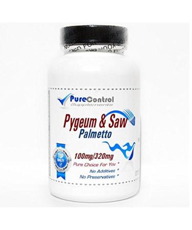 Pygeum 100mg & Saw Palmetto 320mg Standardized Extract // 200 Capsules // Pure // by PureControl Supplements