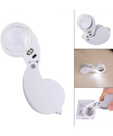 Magnifying Sliver 40X Potable Handheld Reading Magnifying Lenses Glass Lupa Jeweler Loupe Illuminated Magnifier with LED Light Lamp Made in China - Buy Online on GoSupps.com