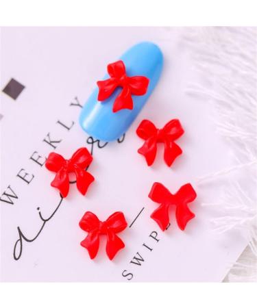 3D Charm 50Pcs Resin Nail Jewelry Ornaments Nail Art Bowknots Manicure Accessories Mini Bow Nail Jewelry Nail Art Decorations Nail Bow Ties(pink) - Buy Online on GoSupps.com