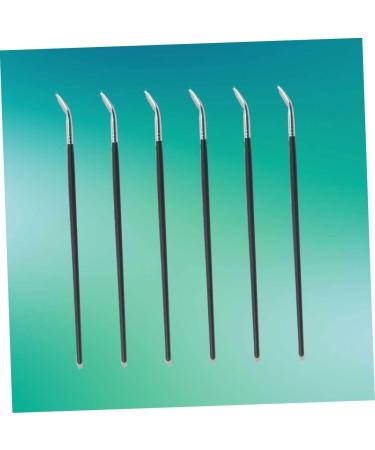 FOMIYES 6pcs Cream Tool Tools Eyeliner Makeup Bend Long Handle Brush Manmade Wooden Eye Cosmetic Fiber 18.1X0.5cm As Shown - Buy Online on GoSupps.com