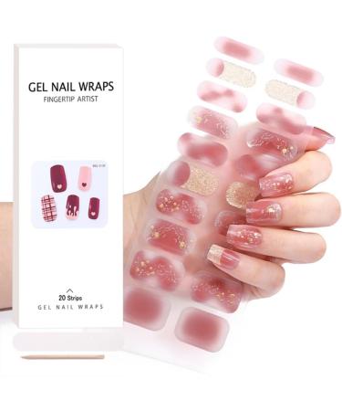 Bottone 20 Pieces Semi Cured Gel Nail s for Women Gel Nail Sticker Long Lasting Gel Nail Wraps with Soft Glossy Gel Finish BSS0209 - Buy Online on GoSupps.com