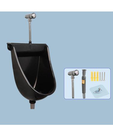 Wall Mount Plastic Urinals Urine Diverter for Men Simple Urinals Efficiency Washout Urinal Public Toilets Waterless Urinals with Hose Outdoor Construction Site Temporary Urinal Black Surface Mounted Surface mounted Black - Buy Online on GoSupps.com