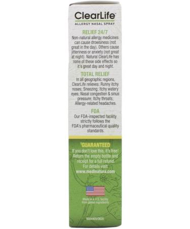 MEDINATURA Clear Life Nasal Spray - 0.67 Fl Oz | Relief for Nasal Congestion - Buy Online on GoSupps.com