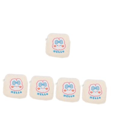 Plafope 5 pieces Women's bonds Storage Pocket Ornament Container Organizer Wall Courts For Travel Container Feminine Product Organizer Tampon Storage Pocket Women's Bonds Pads Weißx5st 1 piece (1 Pack)